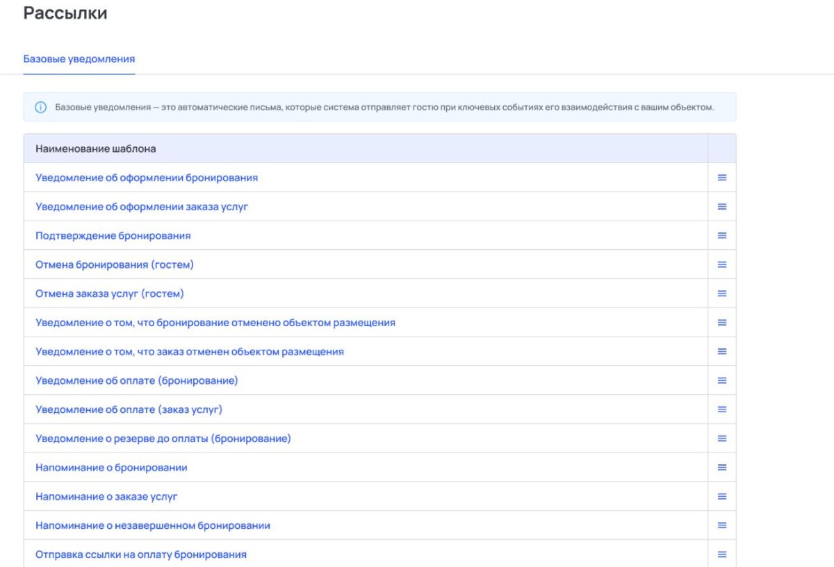Email-уведомления гостям